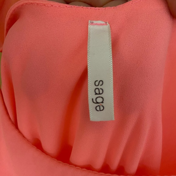 Sage brand neon pink layered dress size large - Picture 3 of 5